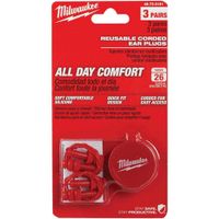 Set De Tapones Auditivos Reutilizables 26 DB 3 Pares - Milwaukee