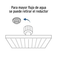 Regadera Cuadrada sin Brazo ABS Negra Mate 8 Plg - Foset