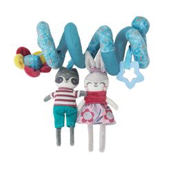 Peluches Espiral Amigos Del Bosque Mapache Y Conejito - Minimee