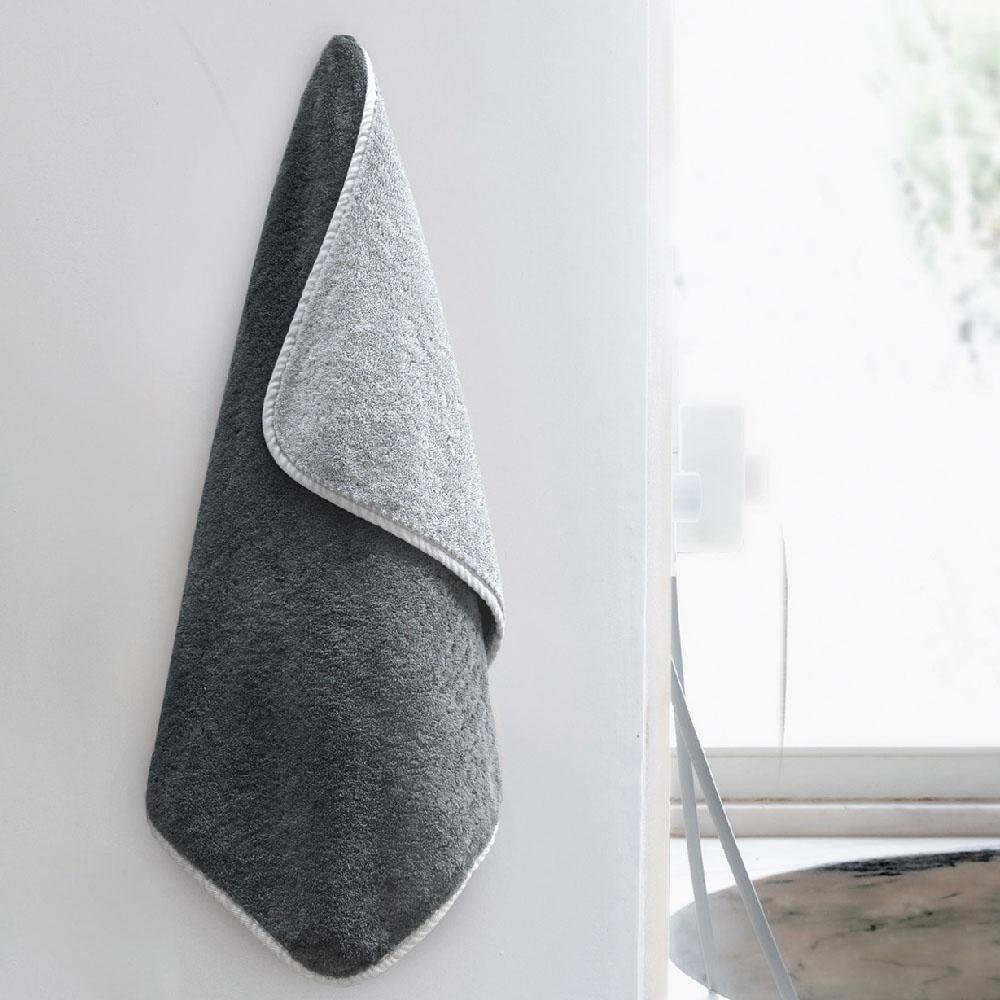 Toalla Bicolor Gris y Gris Oscuro - Varios Tamaños Mano