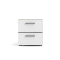 Mesa De Noche Con 2 Cajones Blanco Y Beige 40x40x42 Cm - Tvilum