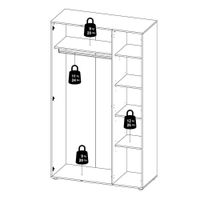 Armario Grande Blanco y Beige 201 Cm - Tvilum