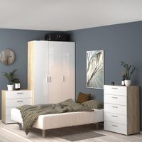 Armario Grande Blanco y Beige 201 Cm - Tvilum