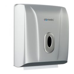 Dispensador De Toalla De Papel Plástico Plateado - Genwec
