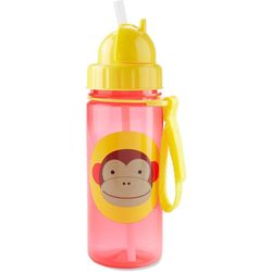 Botella Con Pajilla Zoo Marshall Monkey Roja 13 Oz - Skip Hop