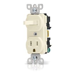 Interruptor 3 Vías + Toma 5-15R Blanco - Volteck