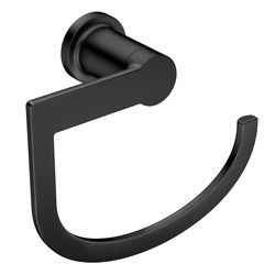 Toallero De Argolla Rinza Negro Acabado Mate  - Moen