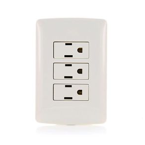 Tomacorriente Toma 5-15R Sencillo Blanco - Volteck