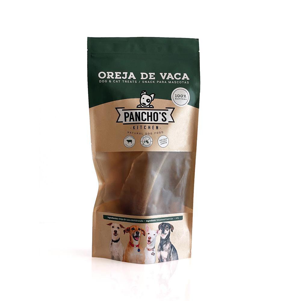 Snack Deshidratado y Horneado para Perro Oreja de Vaca Bolsa de 47 g