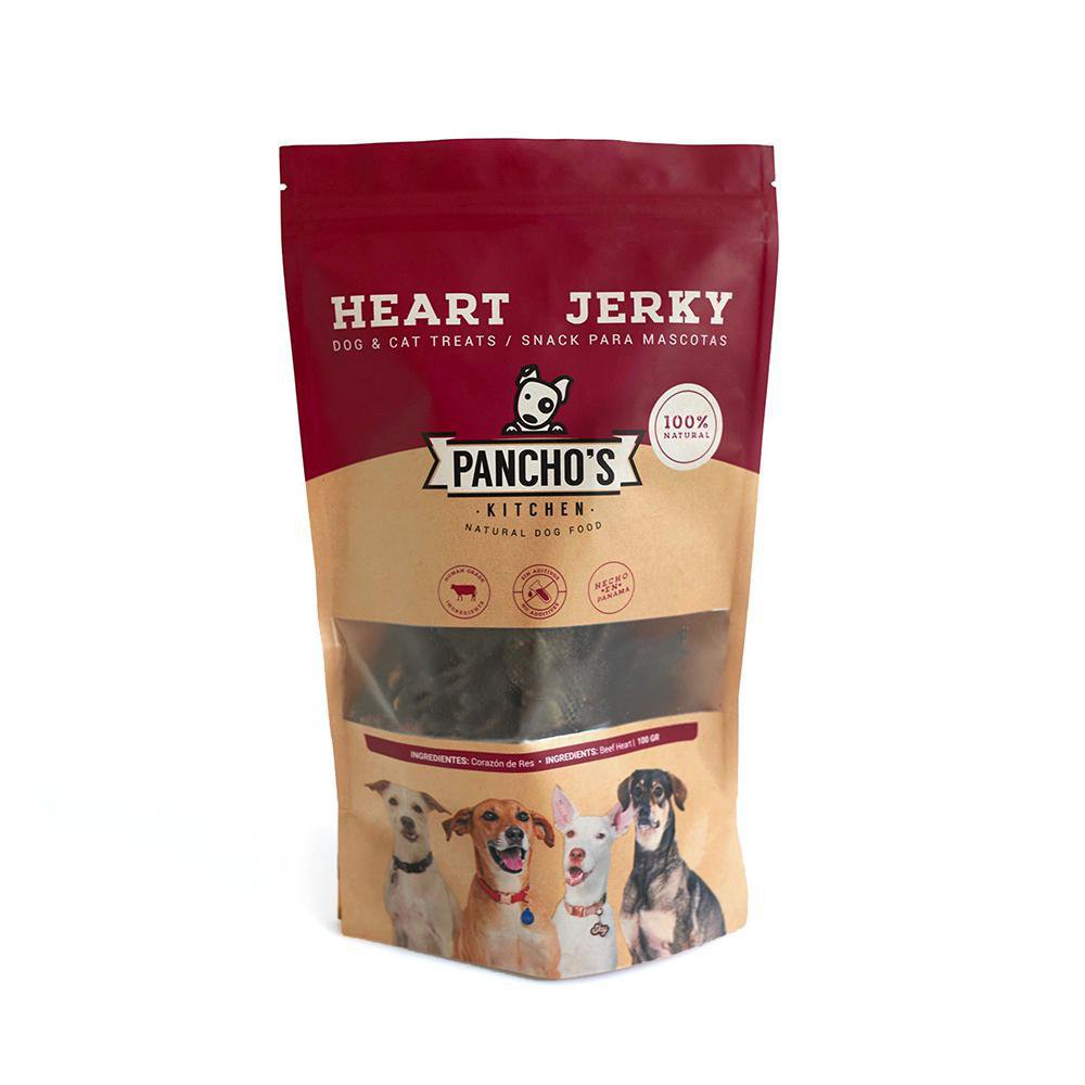 Snack Deshidratado para Perro Jerky de Corazón de Res Bolsa de 100 g