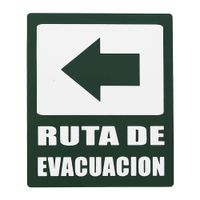 Rótulo Ruta De Evacuación Izq Verde
