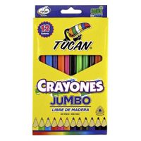Crayon Libre De Madera Triang Jumbo 12 C - Tucan