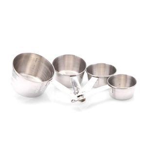 4 Tazas Medidoras De Acero Gc