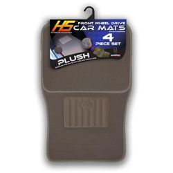 Set 4 Alfombras Hs Beige Felpa/Hule