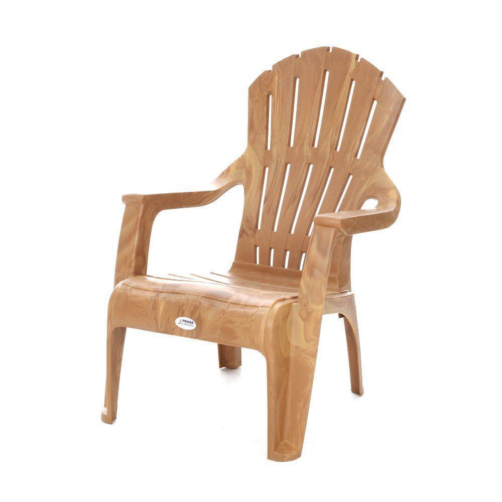 Silla Hacienda de Plástico con Brazos para Exterior 85 x 62 x 86 cm - Varios Colores Madera Sandalo