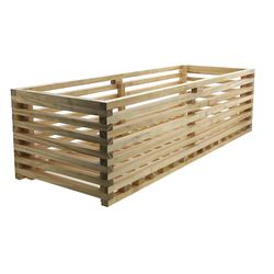 Maceta Fixer Madera Café 66X19 Cm