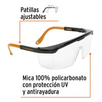 Anteojos De Protección Ajustables Transparentes - Truper