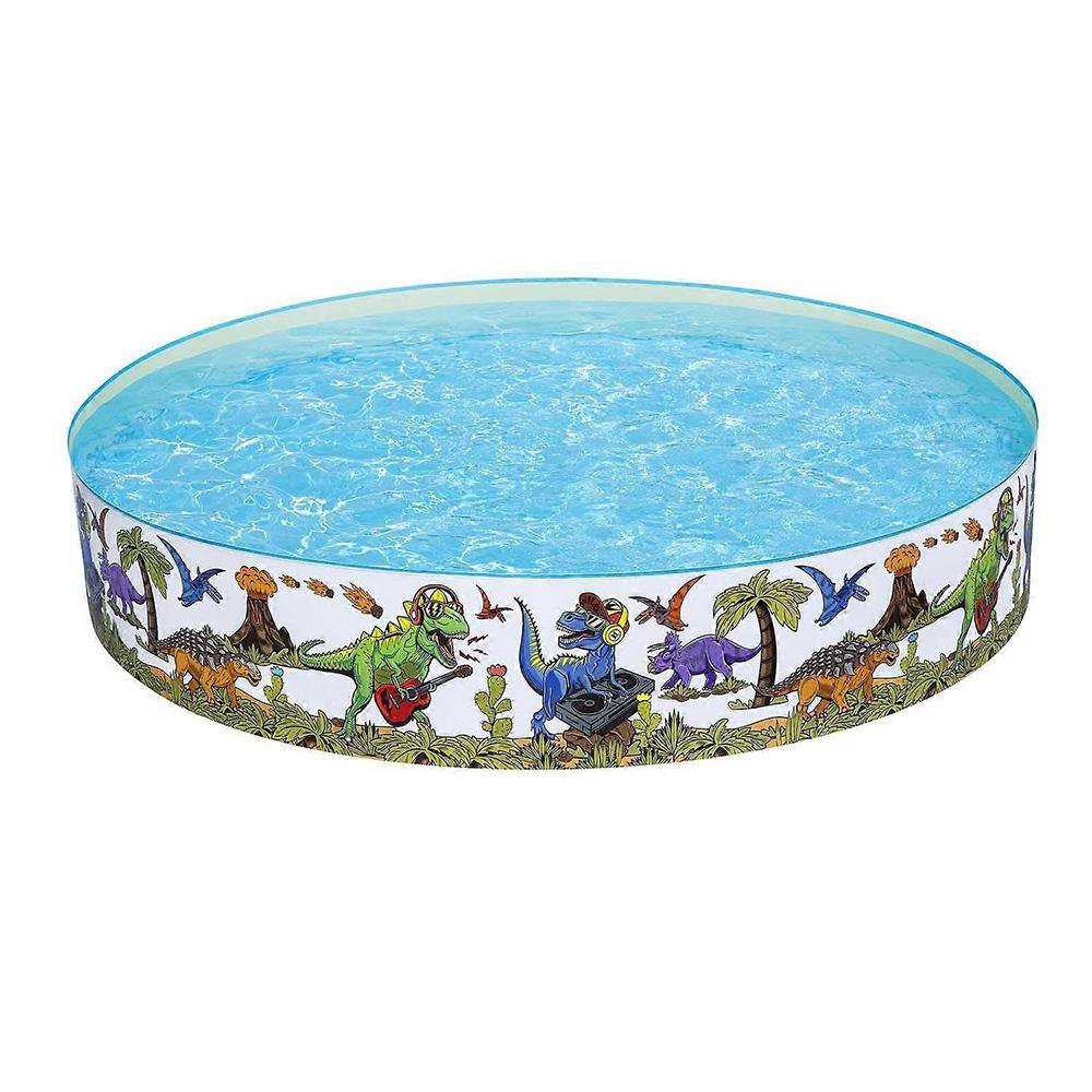 Piscina Infantil Rígida Redonda con Diseño Dinosaurios 1.83 x 0.38 Metros