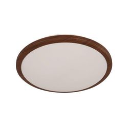 Platón Led Redondo Luz Blanca Madera Oscura 25w - Ikelite