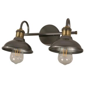 Lámpara De Pared Farm Gris Oscuro 2 Luces 40W - Designers