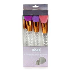 Set De Brochas 5 Piezas Maquillaje - Viva