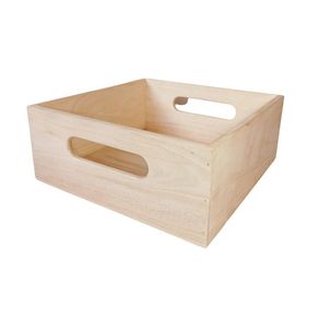 Caja De Madera Apilable Cybido De 10x10x4 Plg - Modular