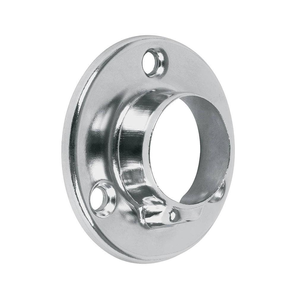 Brida de Acero Cromado para Tubo Redondo de Closet