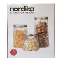 Set De 3 Frascos Con Tapa De Metal - Nordika