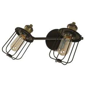 Lámpara De Pared Cage Café Oscuro 2 Luces 40W - Designers