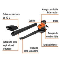 Sopladora Y Aspiradora A Gasolina 26 Cc 1 Hp - Truper