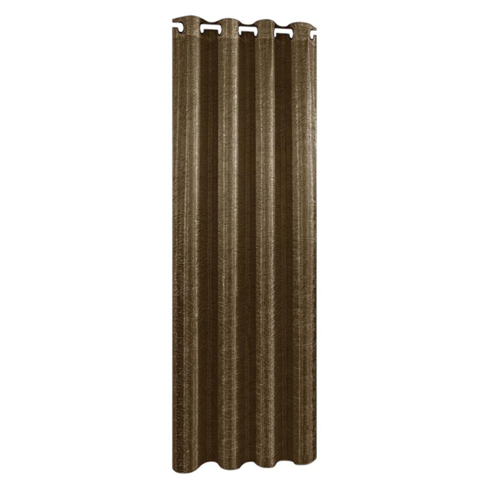Cortina 135 x 240 cm Tela Color Taupe Diseño Corrugado