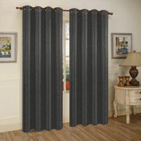 Cortina Color Gris Diseño Corrugado De 135X240 Cm - Viva