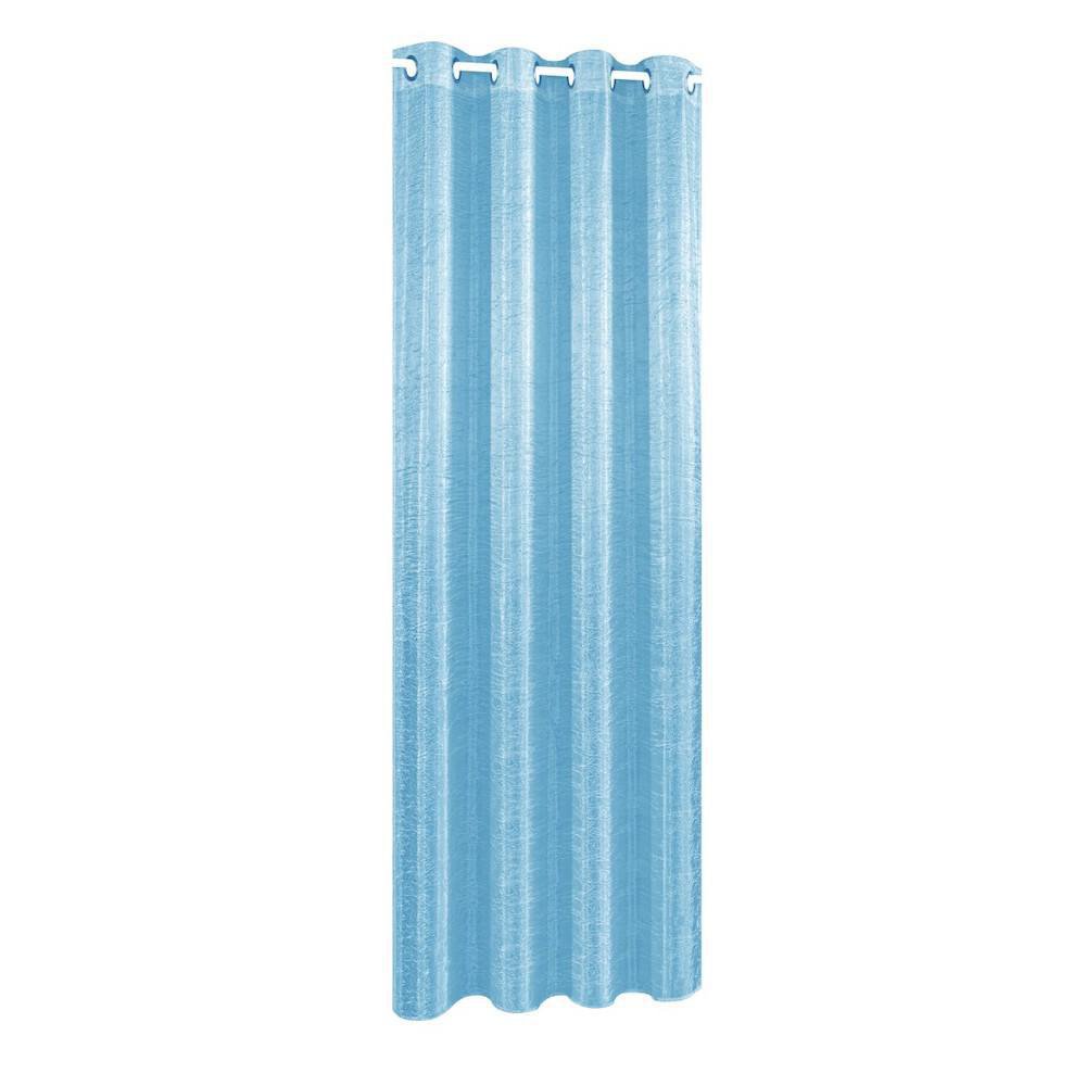 Cortina Color Celeste Diseño Corrugado Cortina 135 x 240 cm Tela Color Celeste Diseño Corr…
