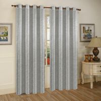 Cortina Color Gris Diseño Corrugado De 135X240 Cm - Viva