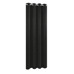 Cortina Color Negro Diseño Corrugado De 135X240 Cm - Viva