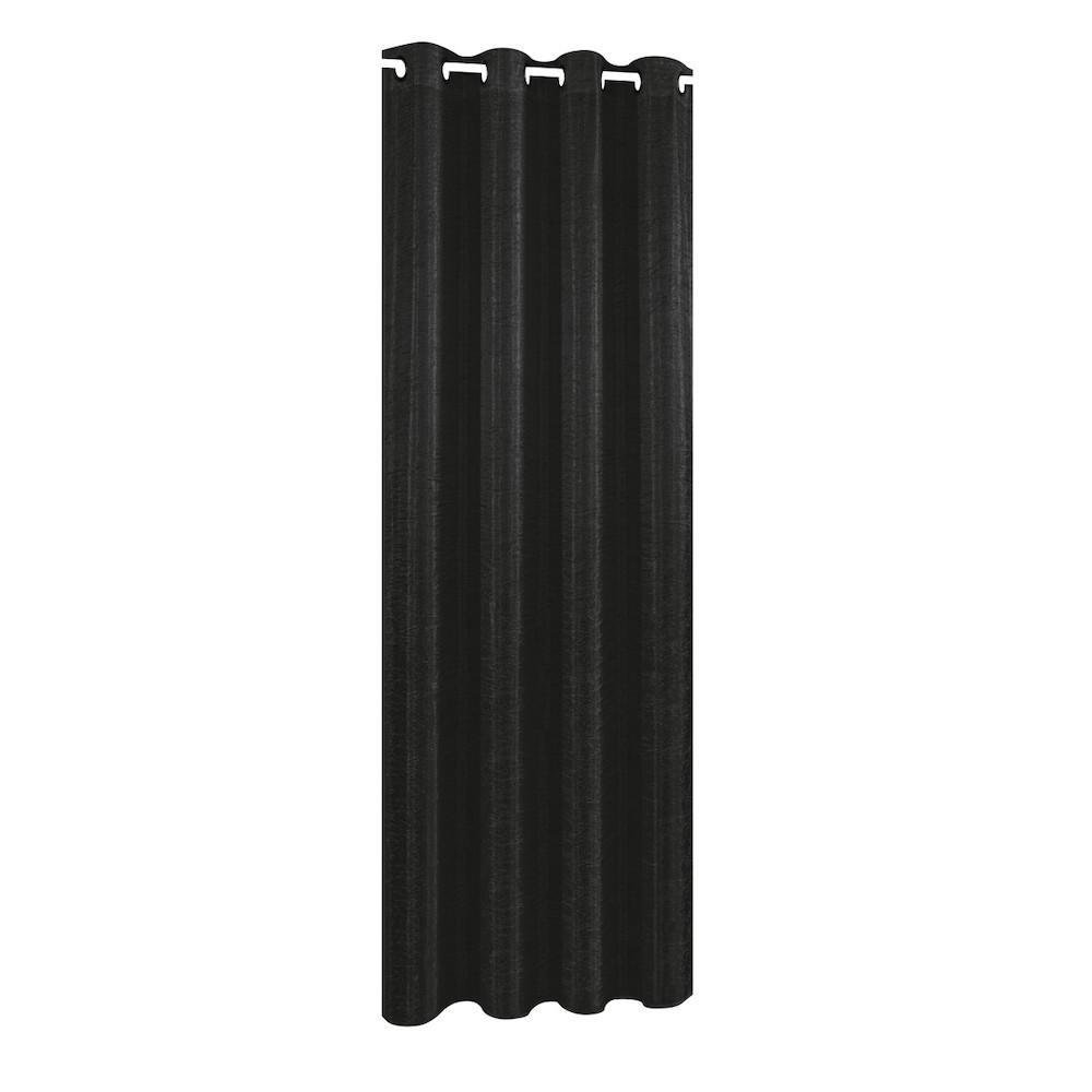 Cortina Color Negro Diseño Corrugado Cortina 135 x 240 cm Tela Color Negro Diseño Corrugad…