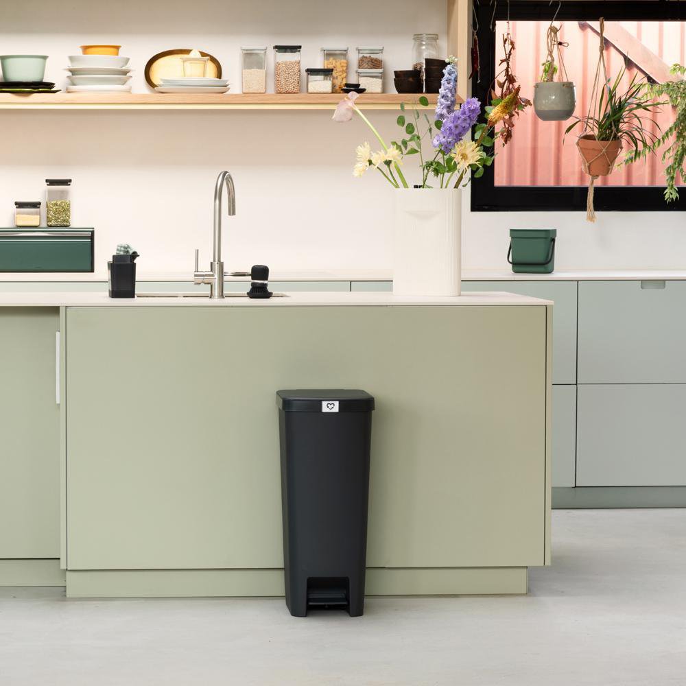 Basurero Rectangular con Pedal - Varios Colores Gris Oscuro