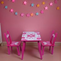 Set De Sillas Y Mesa Color Fucsia - Koala