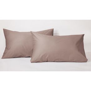 Set De 2 Sobrefundas De 300 Hilos Taupé King - Viva