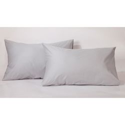 Set De 2 Sobrefundas De 300 Hilos Gris King - Viva