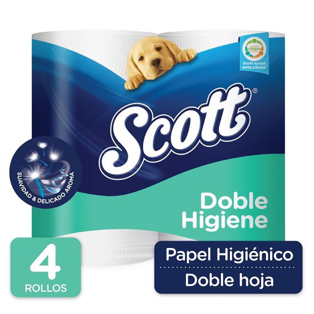 Papel Higiénico Doble Hoja con Aroma, 4 Rollos