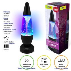 Lámpara Led Tornado Glitter - Koala Kids