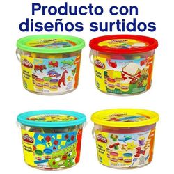 Pd Cubo De Figuras Y 4 Tarros Plastilina - Play Doh