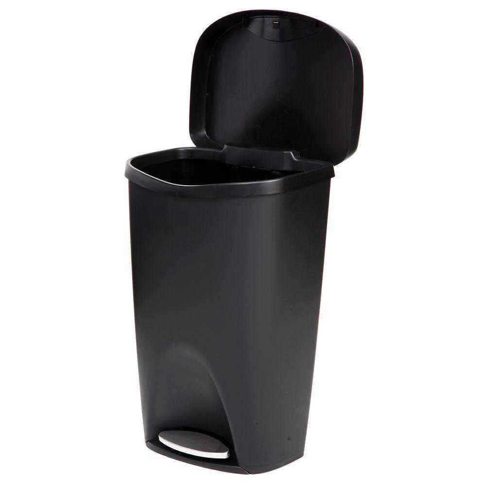Basurero Plástico con Pedal Negro 50 Litros