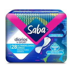 Protectores Diarios V-Sport Ultra Delgados 28 Unidades - Saba