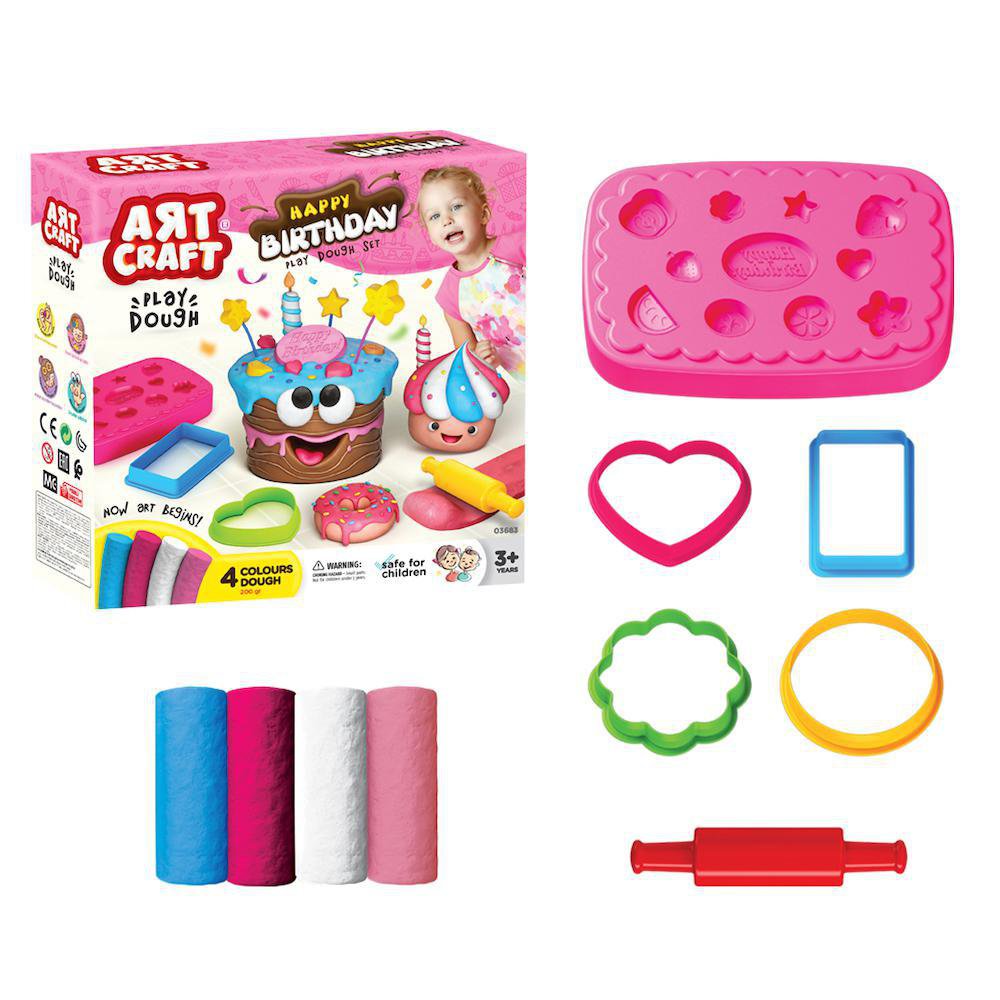 Set de Plasticina Art Craft de de Cumpleaños para 3+ Años Set de Plasticina de Cumpleaños