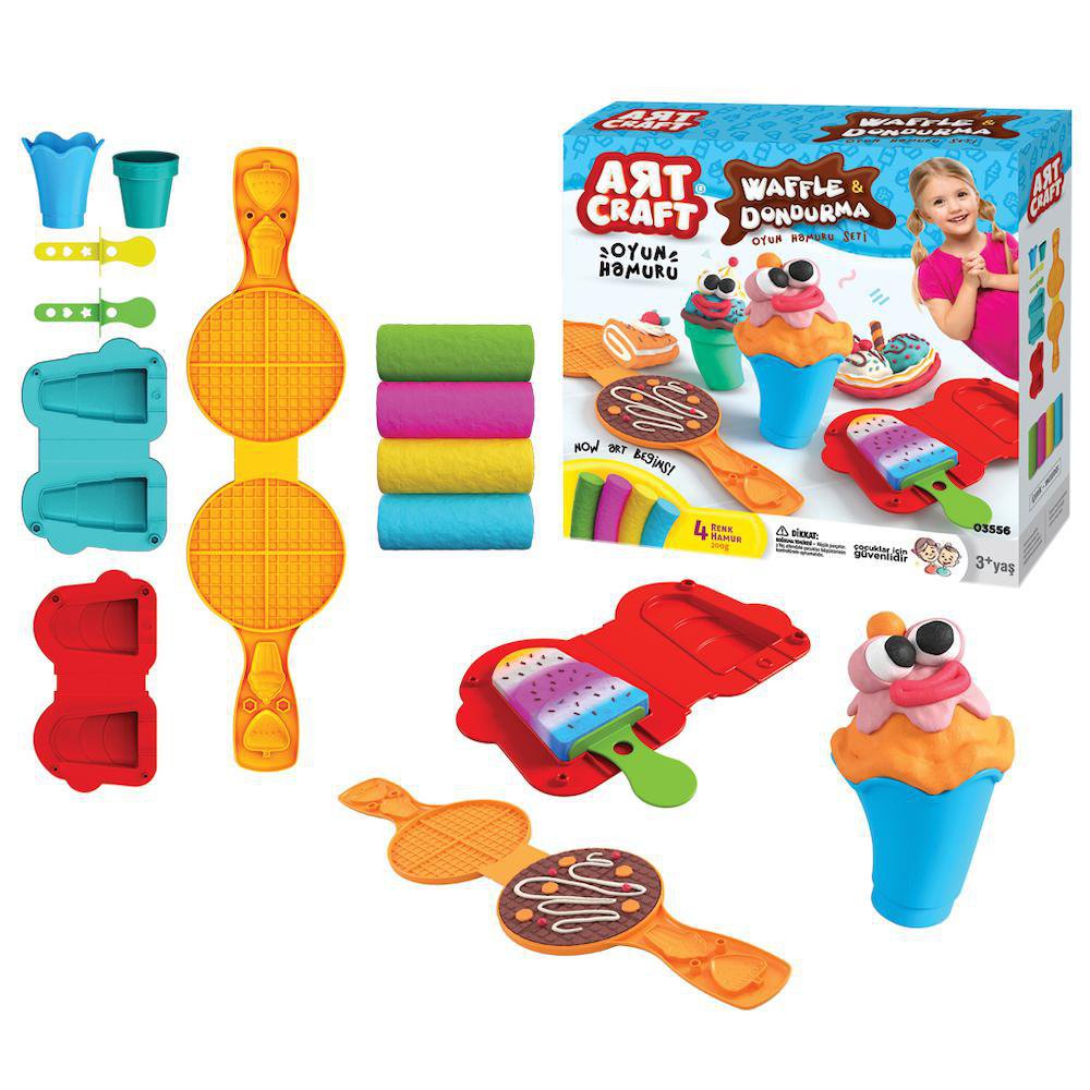 Set de Plasticina Art Craft de Waffles y Helados para 3+ Años Set de Plasticina Wafles y H…