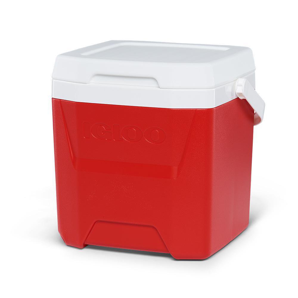 Hielera Cuadrada Rígida de 11.35 Litros con Asa Superior Roja
