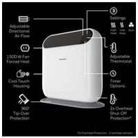 Calefactor Cerámico Blanco Thermawave 1500 W - Honeywell
