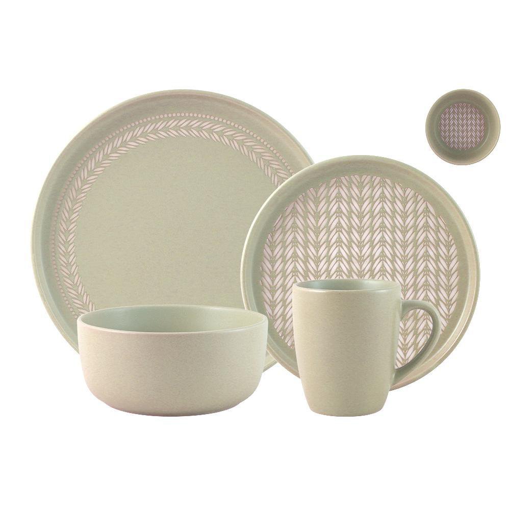 Set de Vajilla Vania de 16 Piezas Color Verde